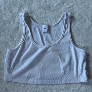 TNA Classic White Ribbed Tank